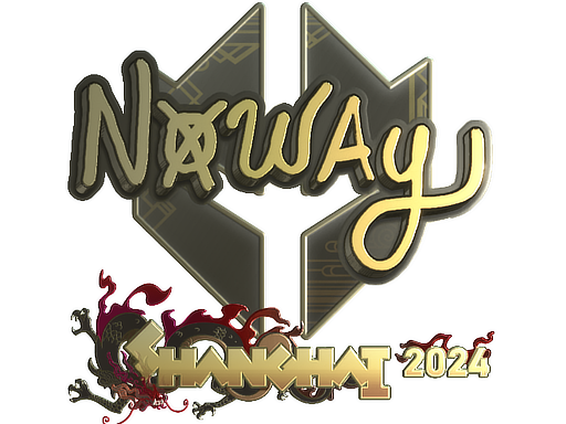 Sticker | noway (Gold) | Shanghai 2024