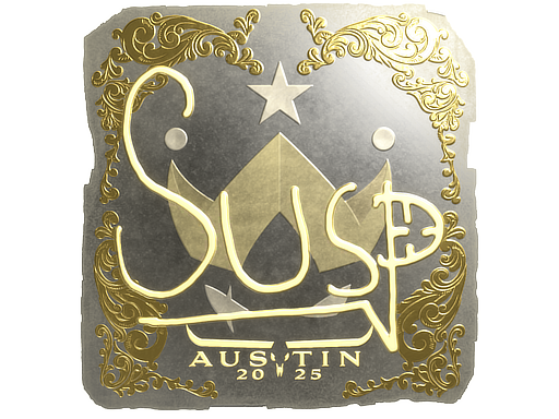Sticker | susp (Gold) | Austin 2025