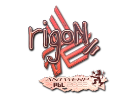 Наклейка | rigoN (голографическая) | Антверпен-2022