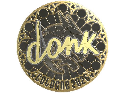 Наклейка | donk (золотая) | Кёльн-2026