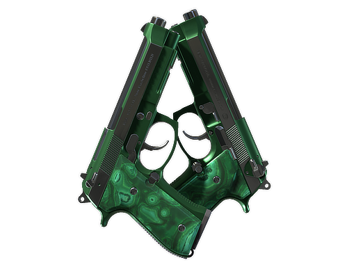 Dual Berettas | Polished Malachite (Немного поношенное)