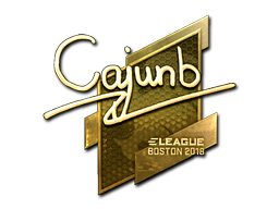 Наклейка | cajunb (золотая) | Бостон-2018