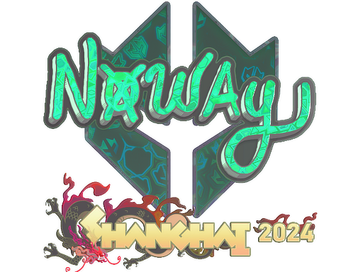 Наклейка | noway (голографическая) | Шанхай-2024