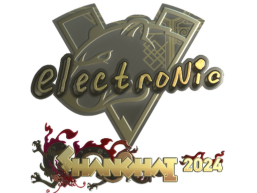 Sticker | electronic (Gold) | Shanghai 2024