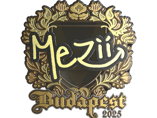 Наклейка | mezii (золотая) | Будапешт-2025