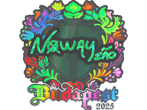 Наклейка | noway (голографическая) | Будапешт-2025