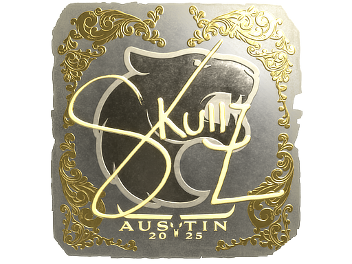 Sticker | skullz (Gold) | Austin 2025