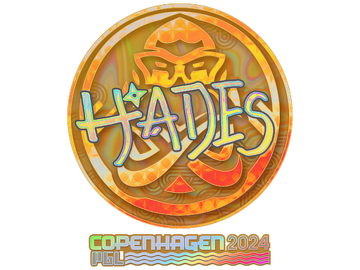 Наклейка | hades (голографическая) | Копенгаген-2024