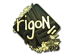 Наклейка | rigoN (золотая) | Рио-2022
