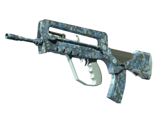 FAMAS | Cyanospatter (Немного поношенное)