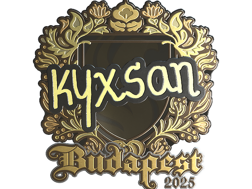 Наклейка | kyxsan (золотая) | Будапешт-2025
