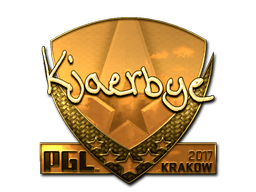 Наклейка | Kjaerbye (золотая) | Краков-2017