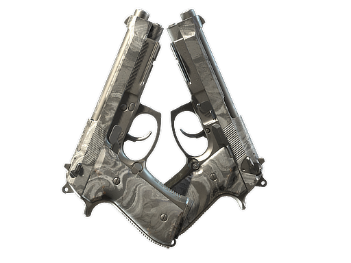 Dual Berettas | Silver Pour (После полевых испытаний)