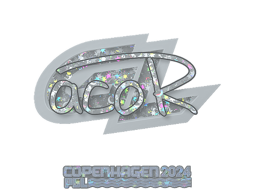 Наклейка | acoR (с блёстками) | Копенгаген-2024