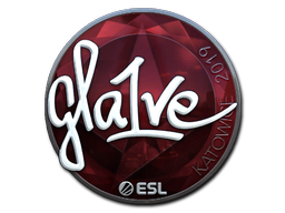 Наклейка | gla1ve (металлическая) | Катовице-2019