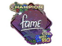 Наклейка | fame (с блёстками, чемпион) | Рио-2022