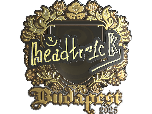 Наклейка | headtr1ck (золотая) | Будапешт-2025