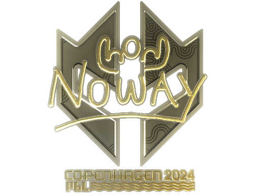 Наклейка | noway (золотая) | Копенгаген-2024