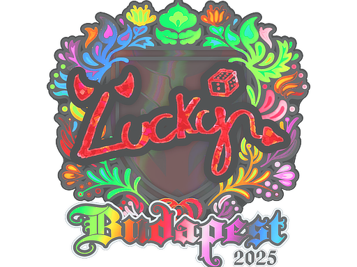 Наклейка | Lucky (голографическая) | Будапешт-2025