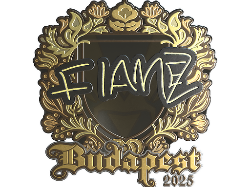 Наклейка | FlameZ (золотая) | Будапешт-2025